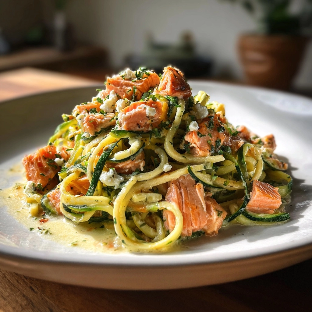 Courgettepasta met Zalm en Boursin: Ontdek deze smaakexplosie!