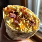 Ontbijt-wrap met Roerei, Kaas en Bacon