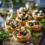 Bladerdeeghapje voor bij de borrel