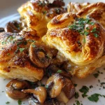 Bladerdeegsterren (feestvormen met kastanjechampignons)