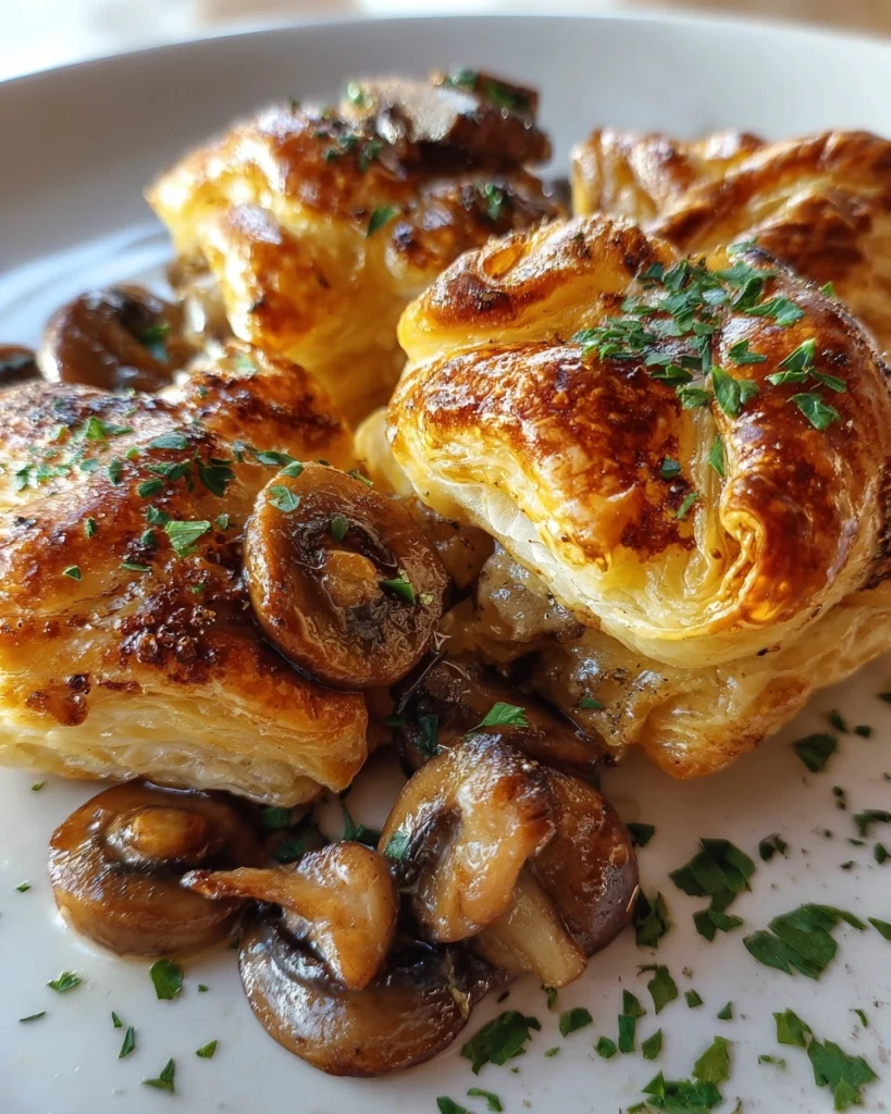 Bladerdeegsterren met kastanjechampignons: een feest!