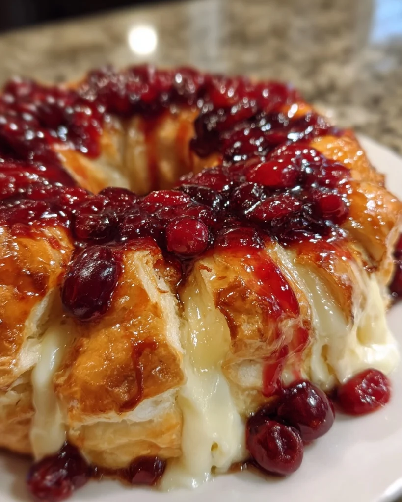 Brie cranberry krans (kerstversie) for a festive delight!