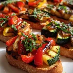 Bruschetta met gegrilde groenten