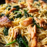 Eenpans Pasta met Zalm en Spinazie