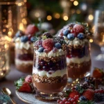 Feestelijk kerst dessert, nagerechten en toetjes