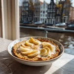 Gebakken havermout met banaan en pindakaas