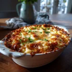 Kaasburger friet ovenschotel