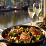Kip skillet met Texas Roadhouse boter