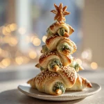 Knakworst in bladerdeeg kerstboom