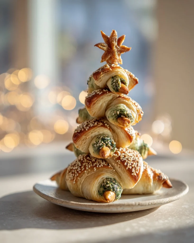 Knakworst in bladerdeeg kerstboom: Sfeervolle feestsnack!