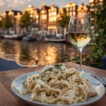 Knapperige kip fettuccine Alfredo