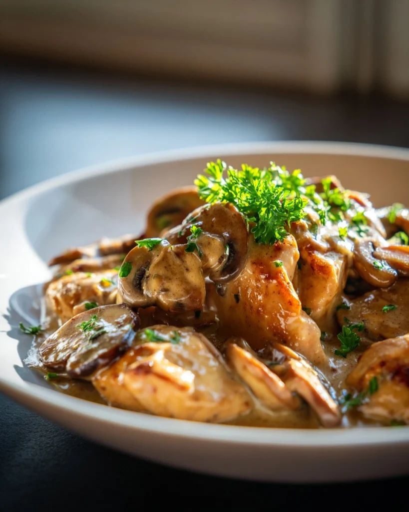 Romige Stroganoff met Kip en Champignons: Proef de Perfectie!