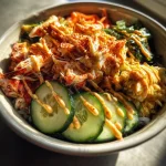 Spicy crab sushi bowl (no-roll variant)