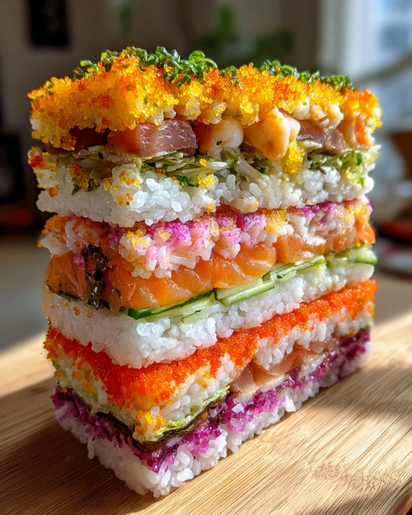 Sushi sandwich: Discover the ultimate layered sushi delight!