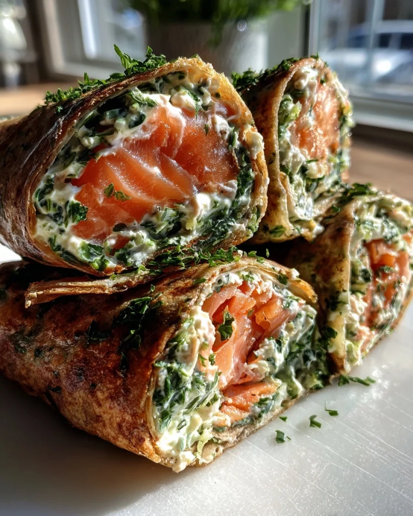 Wraprolletjes met zalm & kruidenroomkaas: een heerlijke snack!