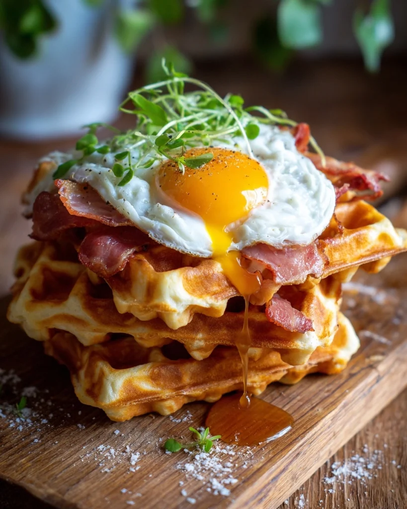 Brunch Topper: Hartige Wafels met Bacon en Ei Ontdekken!