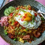 Waan je in Azie: Authentieke Nasi Goreng met Zelfgemaakte Satésaus.