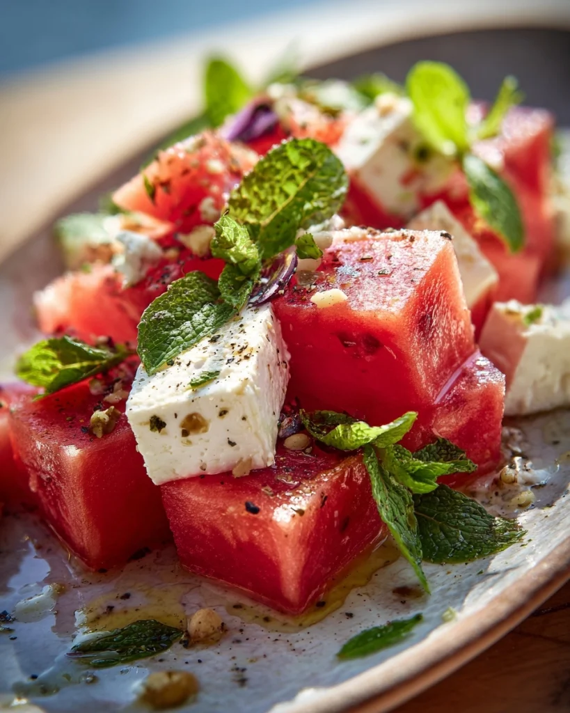 Zomers Bijgerecht: Probeer deze Verfrissende Watermeloen Salade!