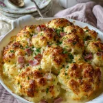 Bloemkool met kaassaus en ham uit de oven