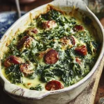 Boerenkool ovenschotel met rookworst en smeuïge kaassaus