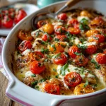 Caprese kip ovenschotel met tomaat en mozzarella