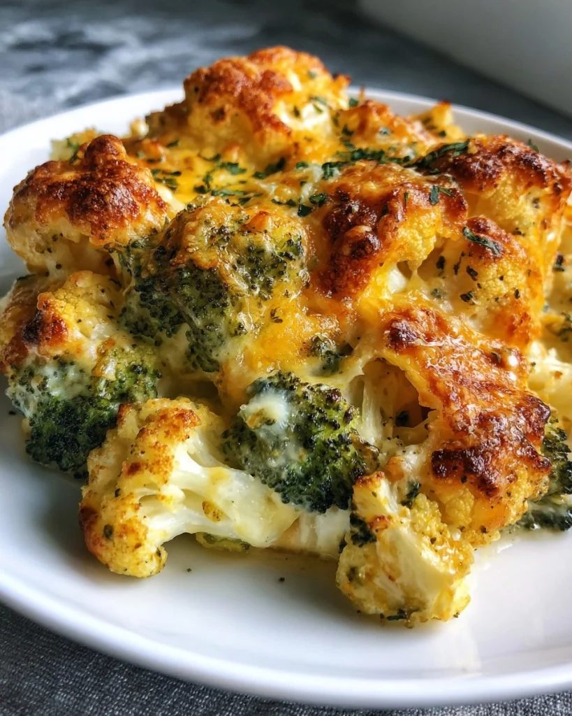 Gegratineerde Bloemkool-Broccoli uit de Oven: een heerlijke kaaservaring!
