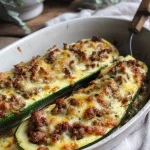 Gevulde courgettes met gehakt en kaas uit de oven