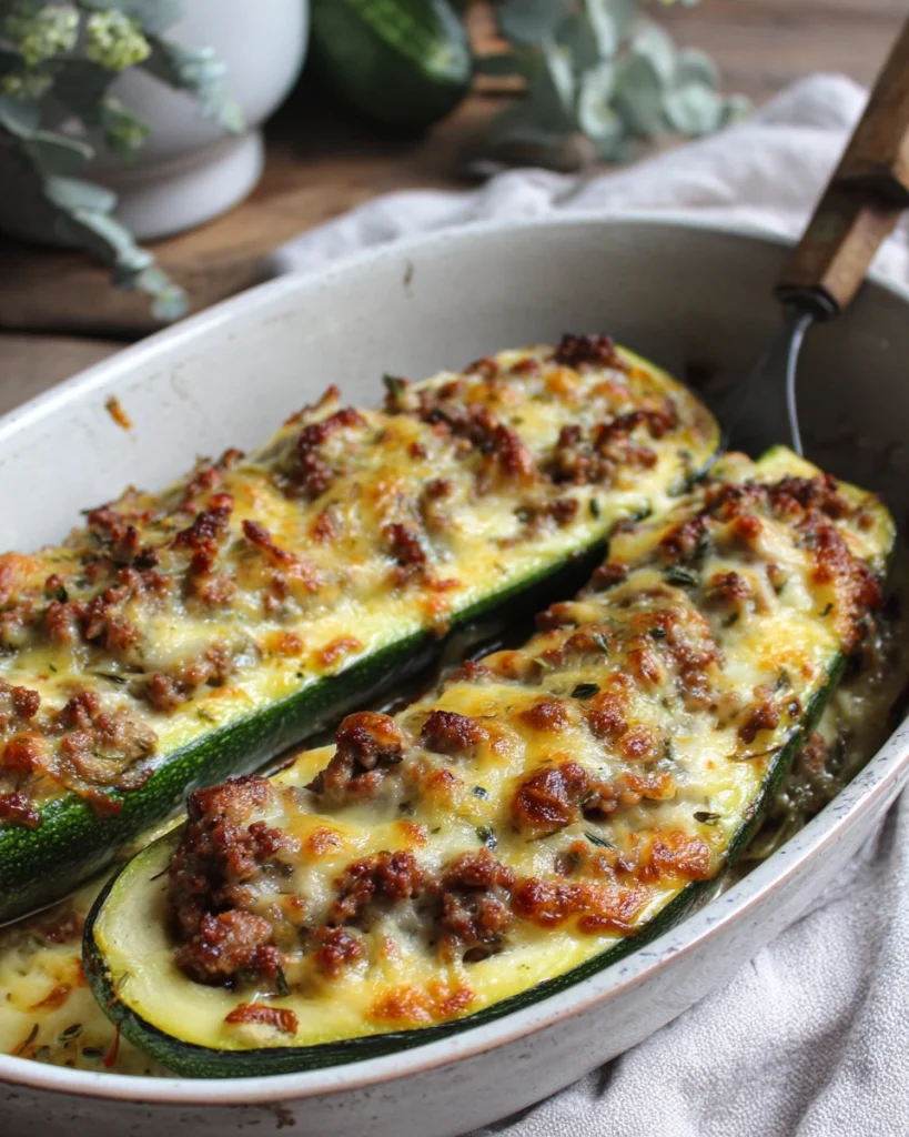 Gevulde courgettes met gehakt en kaas uit de oven: Mmm, zo eenvoudig en lekker!