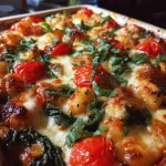 Gnocchi-ovenschotel met tomaat, spinazie & mozzarella