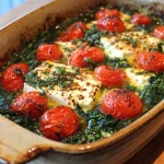 Griekse spinazie ovenschotel met tomaat en feta