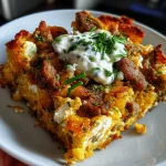 Gyros-ovenschotel met feta en tzatziki
