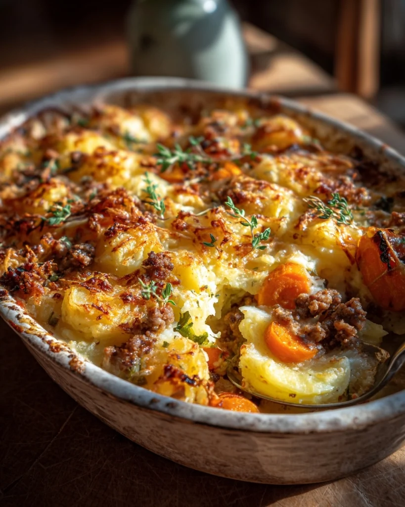 Hutspot ovenschotel met gehakt en knapperige kaaslaag: ontdek de perfecte comfortfood!