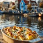Kabeljauw ovenschotel met aardappel en kaassaus