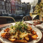 Kapsalon met extra kaas en knoflooksaus uit de oven