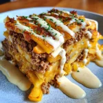 Kapsalon-ovenschotel met gehakt & krokante friet