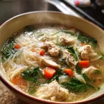Kippensoep met vermicelli