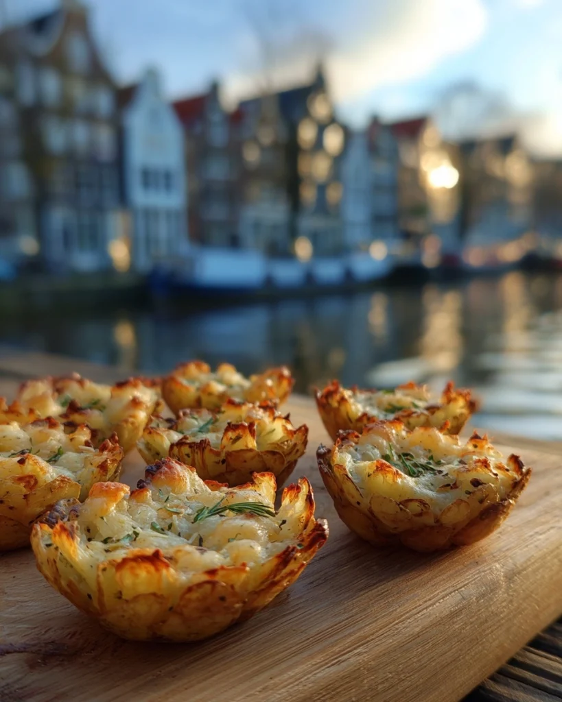Krokante knoflookaardappeltjes met spekjes en gesmolten kaas uit de oven maken is eenvoudig en overheerlijk!