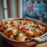 Makkelijke Mexicaanse ovenschotel met kip, bonen en kaas