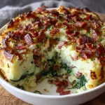 Oma's andijviestamppot uit de oven met spekjes en oude kaas