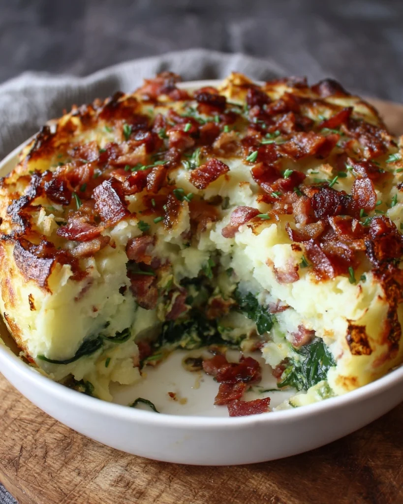 Oma’s andijviestamppot uit de oven met spekjes en oude kaas: Proef het vertrouwde comfort!