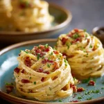 Pasta Carbonara met room