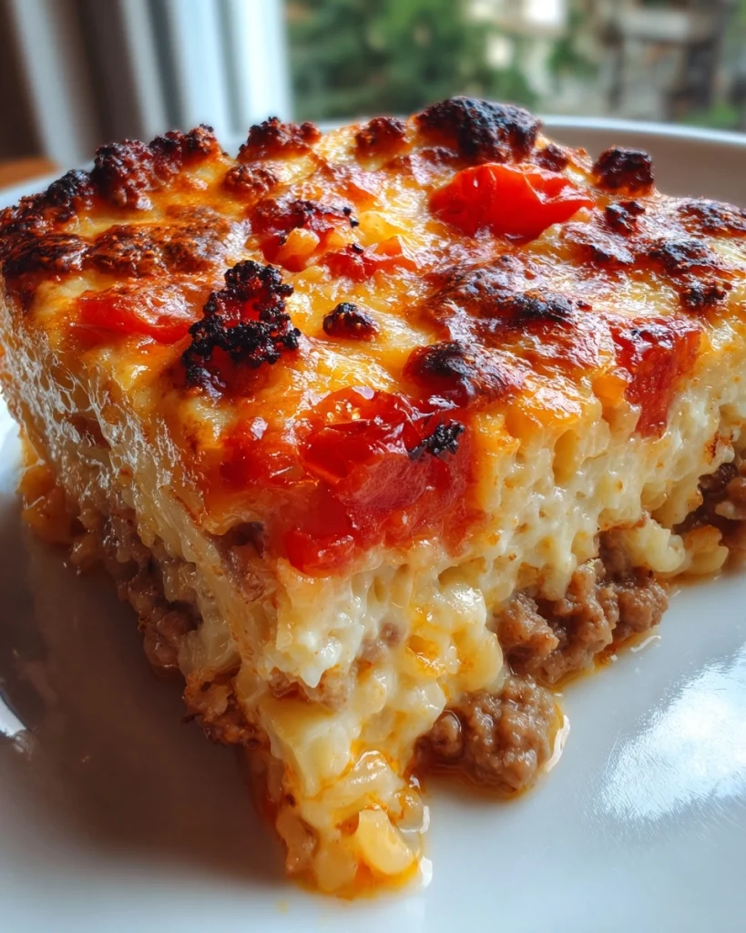 Pasta-ovenschotel met gehakt, tomaat & kaas smaakt heerlijk!