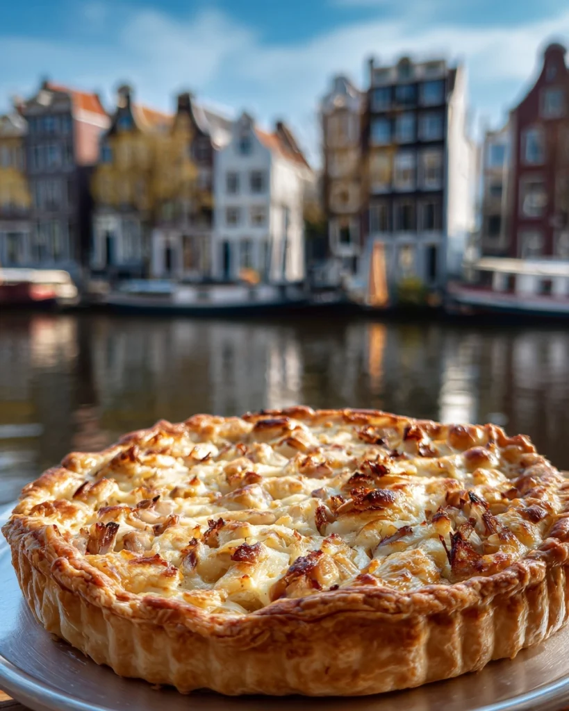 Plaattaart met brie, spek en gekaramelliseerde ui: Geniet van deze heerlijke combinatie!