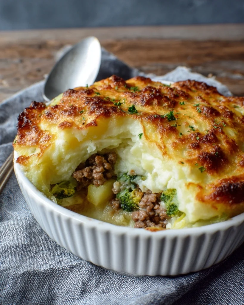 Prei en gehakt ovenschotel met aardappelpuree en kaas smaakt onweerstaanbaar!