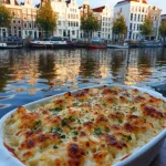 Romige aardappelgratin met knoflook en drie kazen