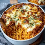 Spaghetti ovenschotel met gehakt en mozzarella