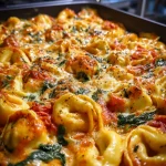 Tortellini Ovenschotel met Romige Tomatensaus & Spinazie — Italiaanse gezelligheid in één schaal