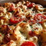 Tortellini-ovenschotel met tomaat en mozzarella