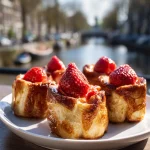 Wentelteefrolletjes met aardbei