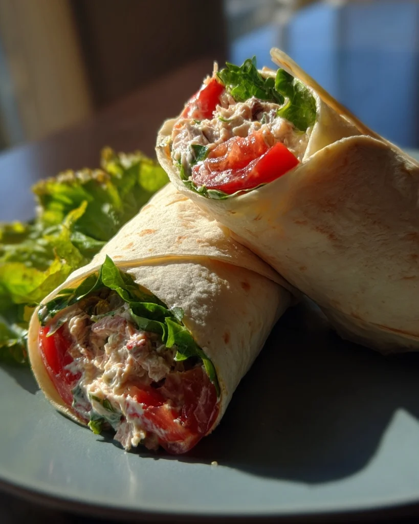 Wrap met Tonijnsalade en stukjes appel